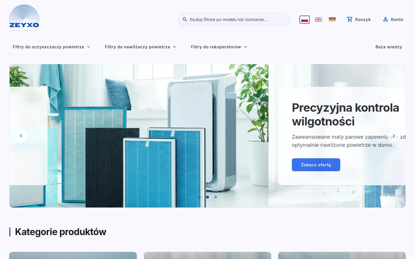 Strona główna sklepu ZEYXO